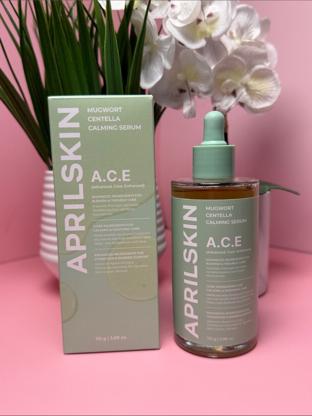 A.C.E Mugwort Centella Calming Serum - Mint Green